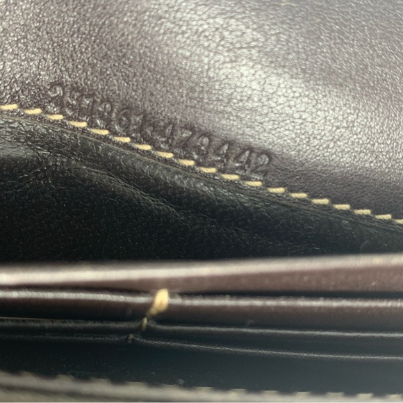 GUCCI HEART SIGNATURE JACQUARD GG BROWN LEATHER TRIM WALLET - Picture 10 of 11